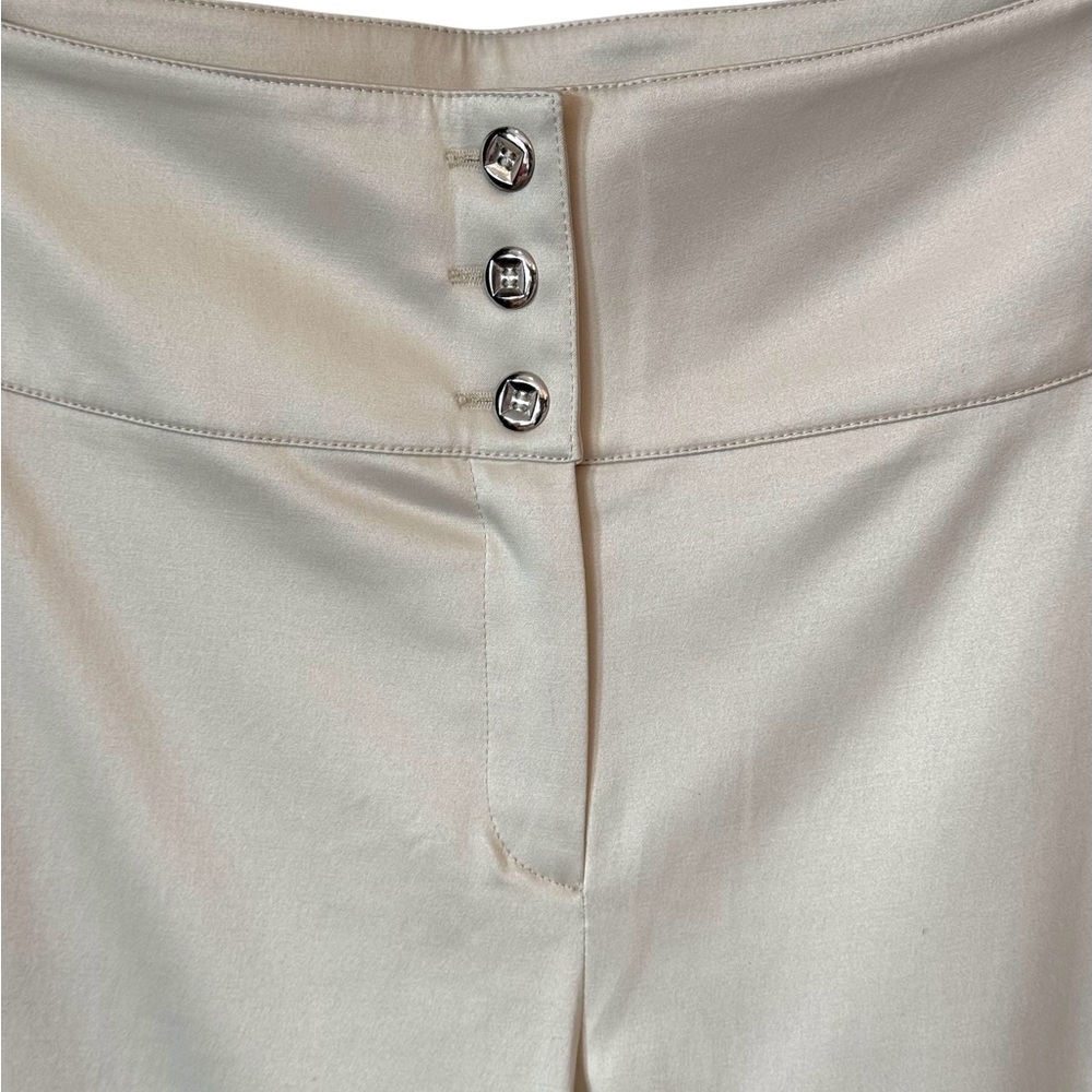 São Paulo Cream Sheen Wide Leg Pants Size 12 - Picture 5 of 6